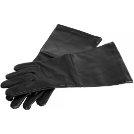 Kožené rukavice z černé kozinky